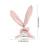 Easter Bunny Ear Tree Topper Pink Cloth Spring Base 37.5 cm 3