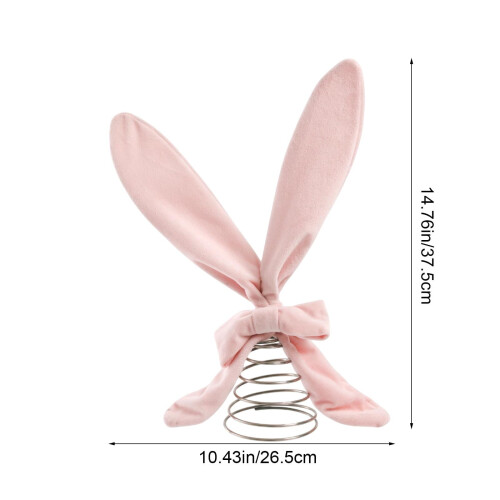 Easter Bunny Ear Tree Topper Pink Cloth Spring Base 37.5 cm 2