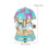 YEAHIBABY Rotating Carousel Music Box with Multicolor LED Light Table Centerpiece 3