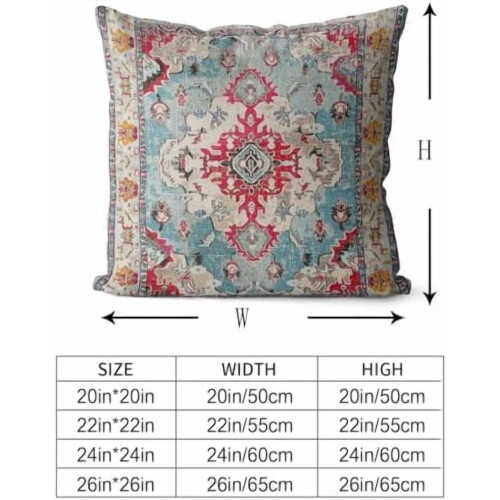 Μαξιλαροθήκες Boho Rose Red 26x26 ιντσών, σετ των 2 τεμαχίων 1