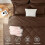 Σετ παπλωμάτων Queen-Size Brown – Κρεβάτι 7 τεμαχίων σε τσάντα, Πολυτελές μαλακό σετ για 2