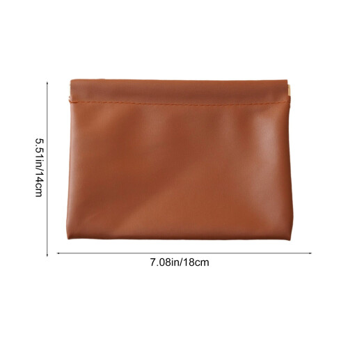 Waterproof PU Leather Cosmetic Bag with Auto-Closing Pouch 2