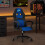 Gaming Chair Heavy Duty PU Leather Adjustable Blue 7