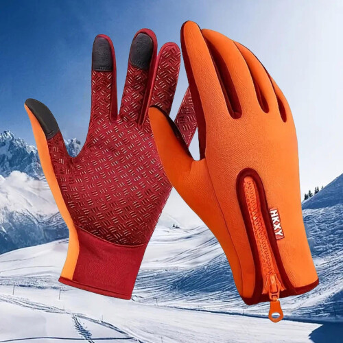 Yocbz Termiske Vinterhandsker Touchscreen Vandtætte Orange S 1