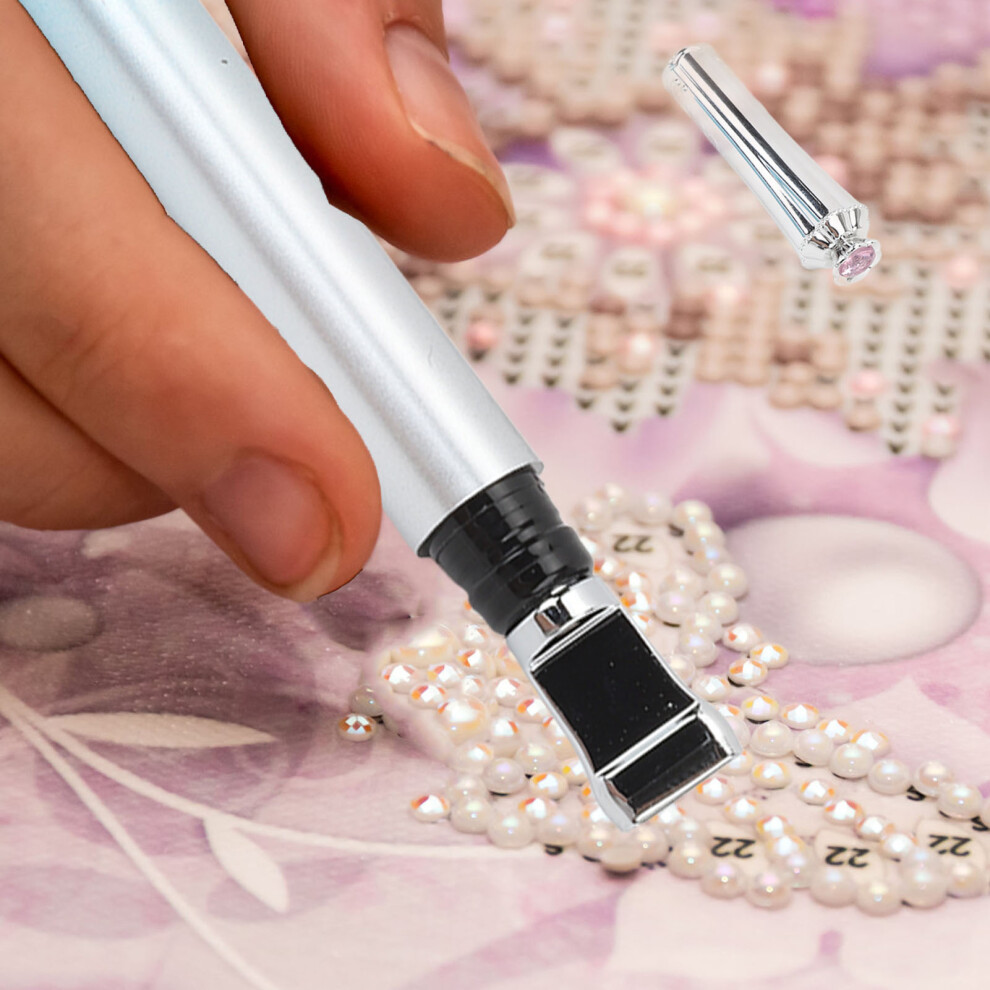 Rhinestone Art Painting Pen Set 6pcs Blue 5D Screw Tip Jewelry Nails