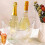 Balde de gelo transparente com alça e 2 pás para vinho e 6