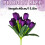 Tulipas artificiais de seda roxa escura, 9 unidades, 40 cm (15,8 polegadas) 3