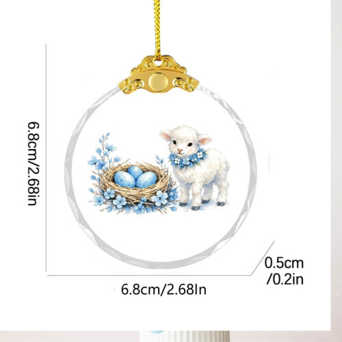 Golden Easter Glass Pendant 2.68 inch 1