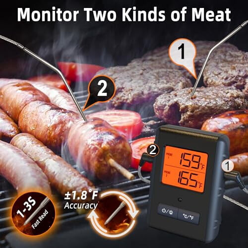 Termômetro sem fio para churrasco com 4 sondas 2