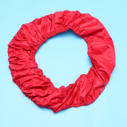 Runder Trampolin-Federschutz, rot, 96 cm 2