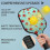 Σετ κουπιών Pickleball από fiberglass με λουλούδια και 2 μπάλες και τσάντα – Συμβατό με 4
