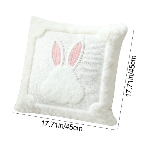 Easter Rabbit Throw Pillow 45x45cm Cotton 2