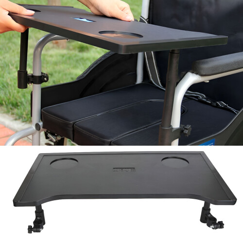 Τραπεζάκι για αναπηρικό αμαξίδιο με θήκη για ποτήρια, αφαιρούμενος δίσκος για 1