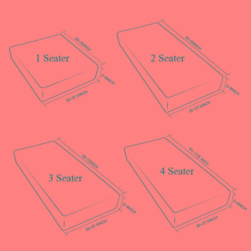 Housse de coussin imperméable et extensible pour canapé 1 à 4 places. 2