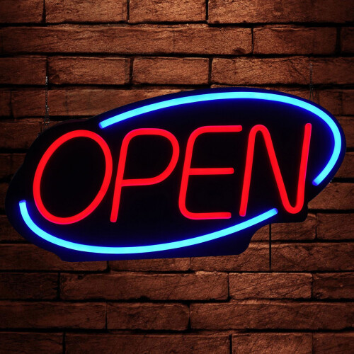 Letreiro de LED Neon ABERTO de 24x12 polegadas 2