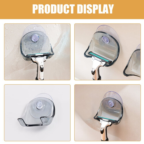 Support de rasoir à ventouse pour paroi de douche (2 pièces) 2