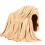 Fleece Blanket Queen Size Orange Super Soft Warm 2