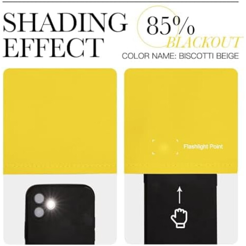 Bright Yellow Blackout Curtains 34" x 60", 2 Panels, Silver 2