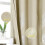 Cortinas térmicas blackout brancas 38x84 polegadas com ilhós bege 2 3