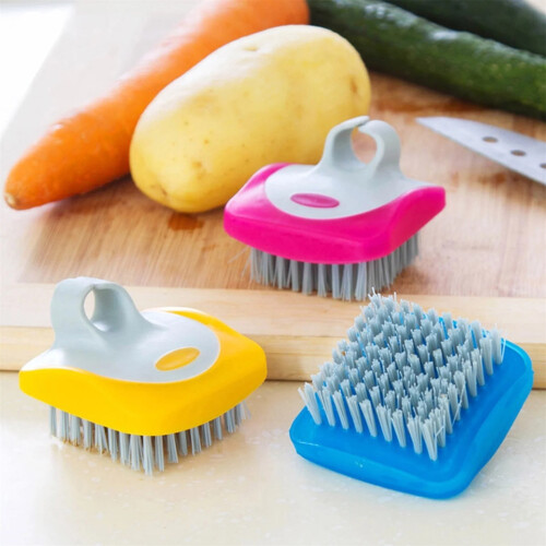 Plastic Kitchen Cleaning Brush with Handle 2