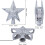 Lighted 3D Hollow Star Tree Topper with Rotating Snowflake Projector, Silver – Compatible with Standard Tree Tops 4