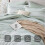 Twin Comforter Set Sage Green Striped Reversible 5-Piece 4