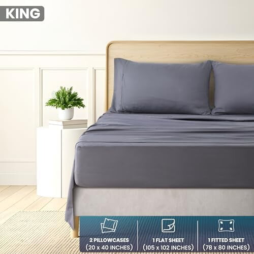 Queen Sheet Set Brushed Microfiber 4-Piece Deep Pocket 1