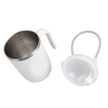 Convalescent 450ml Stainless Steel Drinking Cup with Straw for Elderly Children