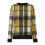 Dame flannel ternet shacket langærmet efterårsfrakke gul M 5