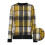 Dame flannel ternet shacket langærmet efterårsfrakke gul M 6