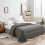 Cable Knit Sherpa Throw Blanket 50 x 63 in Grey 4