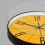 Modern Circular Wall Clock – Yellow & Black 4