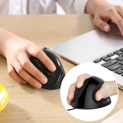 Vertical Wired Mouse Ergonomic Optical USB 3 DPI 6 Buttons 2