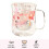 Transparenter Kaffeebecher mit Blumenmuster, doppelwandig, 300 ml 5