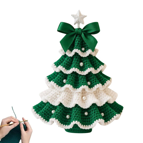 Beginner Crochet Christmas Tree Kit – Yarn, Hook & 1