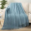 Light Grey Herringbone Throw Blanket 50 x 60 in 2