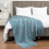 Light Grey Herringbone Throw Blanket 50 x 60 in 5