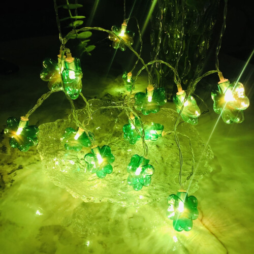 20-LED πράσινα αδιάβροχα φωτιστικά εξωτερικού χώρου, 10 πόδια, Λειτουργούν με 2