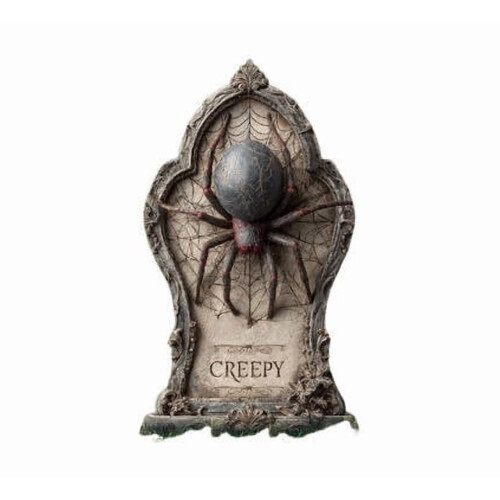 Halloween Plastic Tombstone Decor with Floor Socket 1