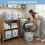Blue Floral Cube Storage Bins 11.22" 6 Pack 5