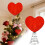 Velvet Heart Tree Topper 8 Inch Red 2