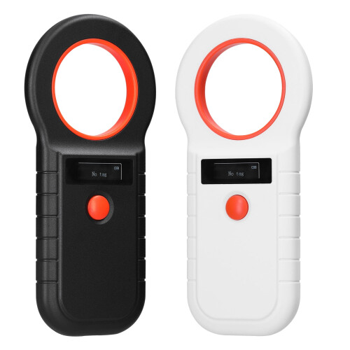 Wireless RFID Pet Microchip Reader, OLED Display, Rechargeable, Compatible with EMID FDX-B (ISO11784/85), 128-Data Storage 1