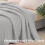 Fuzzy Fleece Throw Blanket 60x80 in, Light Grey 3