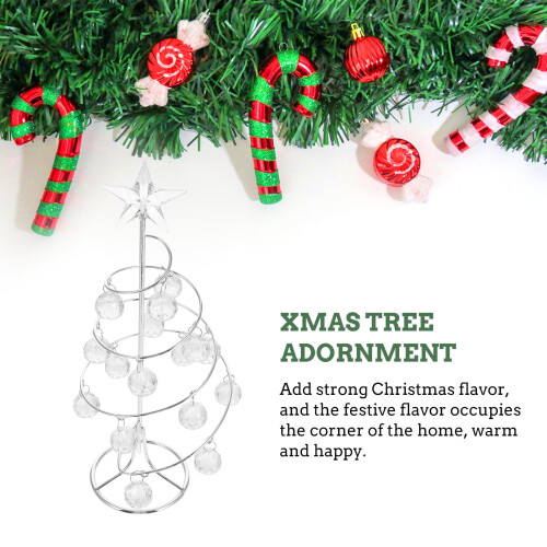 christmas Wrought Ornament Display Christmas Tree Silver 2