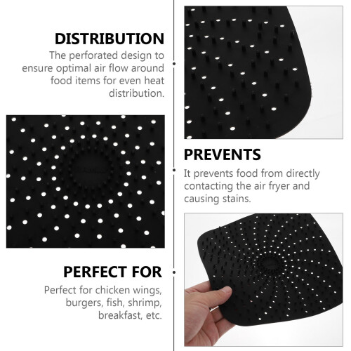 Tapis de cuisson en silicone réutilisable pour friteuse à air chaud 2