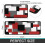 Modern Kitchen Runner Rugs, Red Black White Patterns, 17" x 30" + 17" x 48", (2 Count) 3