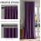 Cortinas opacas de terciopelo morado, 52 x 108 pulgadas, 2 paneles 2