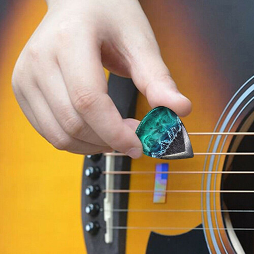 Träharts Norrskenshjärta Gitarrplektrum Par 2