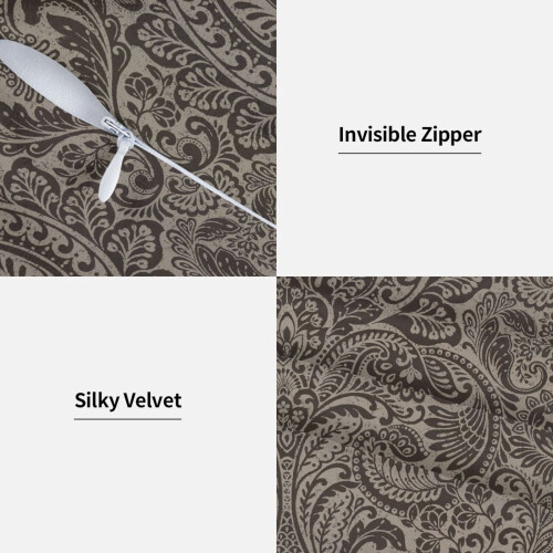 Fodere per cuscini in damasco floreale, set da 2 (50x50 cm) 2