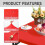 Red Stretch Spandex Square Table Cover 34x34 Inch 4